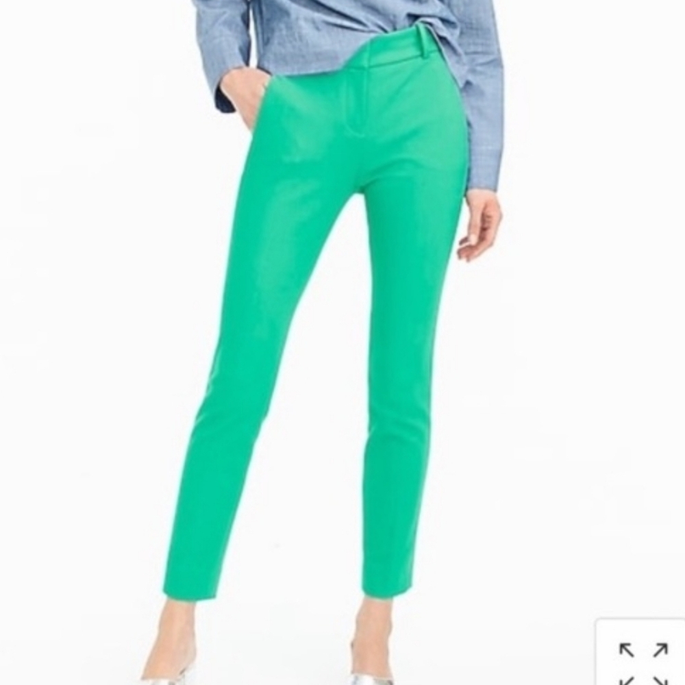 (Tall) NWT J.Crew Green Cameron Slim Crop Four-Season Stretch Pants Sz 8T